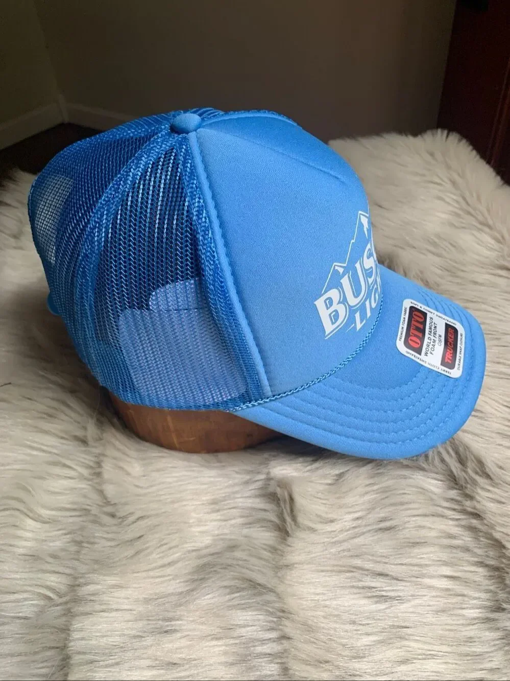 NWT Busch Light Beer Trucker Mesh vintage inspired snapback hat